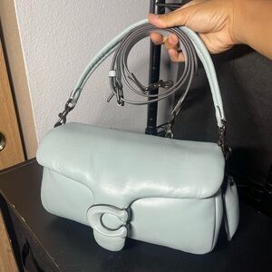 Coach Blue Leather Tabby Pillow 26 Shoulder Bag